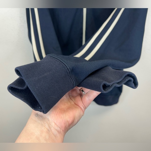 Vintage Y2K Abercrombie & Fitch Navy Blue Track Jacket Stripes Logo Mens M Rugby - Picture 7 of 10